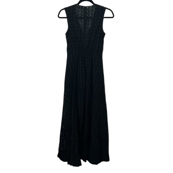 Madewell Eyelet V-Neck Maxi Dress Black Women’s Sizes 6 - Picture 11 of 15